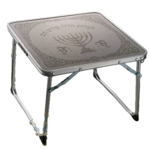 Picture of Metal Chanukah Menorah Table Silver 14"